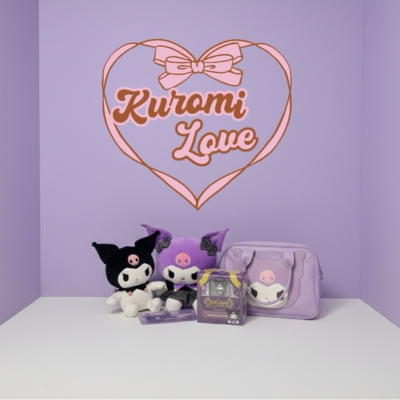 Kuromi Plush and Bag Set in Purple and Black Bundle 5 Pc set - Picture 9 of 10